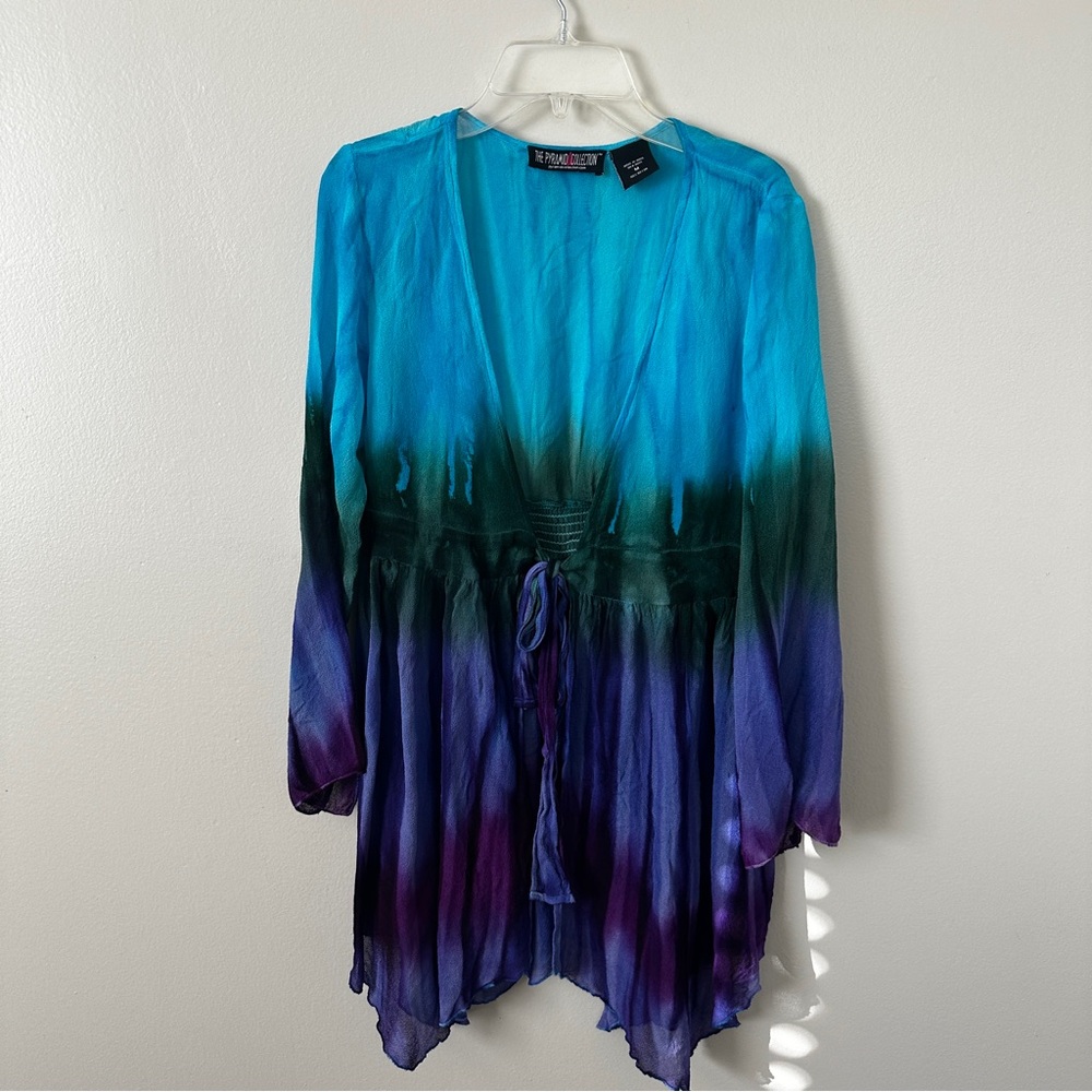 The Pyramid Collection Tye Dyed Boho Cardigan Size Medium